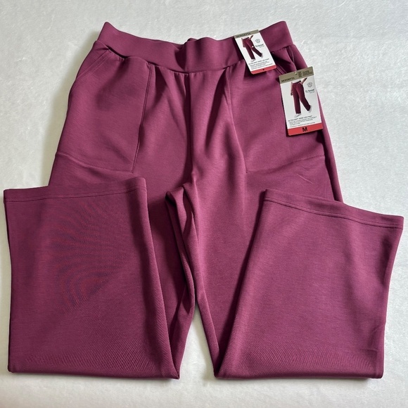 Mondetta Ladies' Wide Leg Pants, Pull-On, Pink/Raspberry Coulis, Medium NWT - Picture 10 of 14